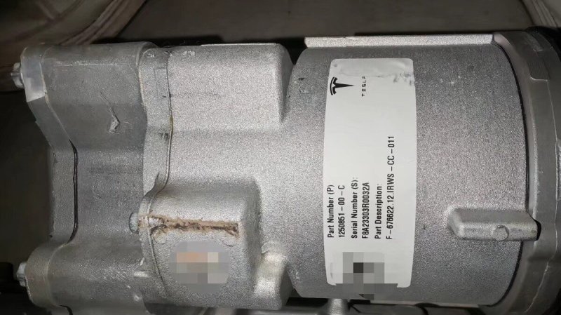 Tesla Cybertruck Rear-Wheel Steering Unit Assembly, with Motor, Genuine OEM Used Part, All Connectors Included