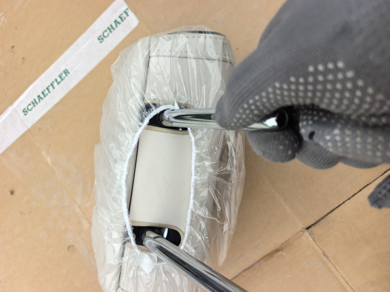 Li Auto Vehicle Rear Row Headrest, Brand New OEM Unopened, White + Brown Each One Pcs, with Protective Film