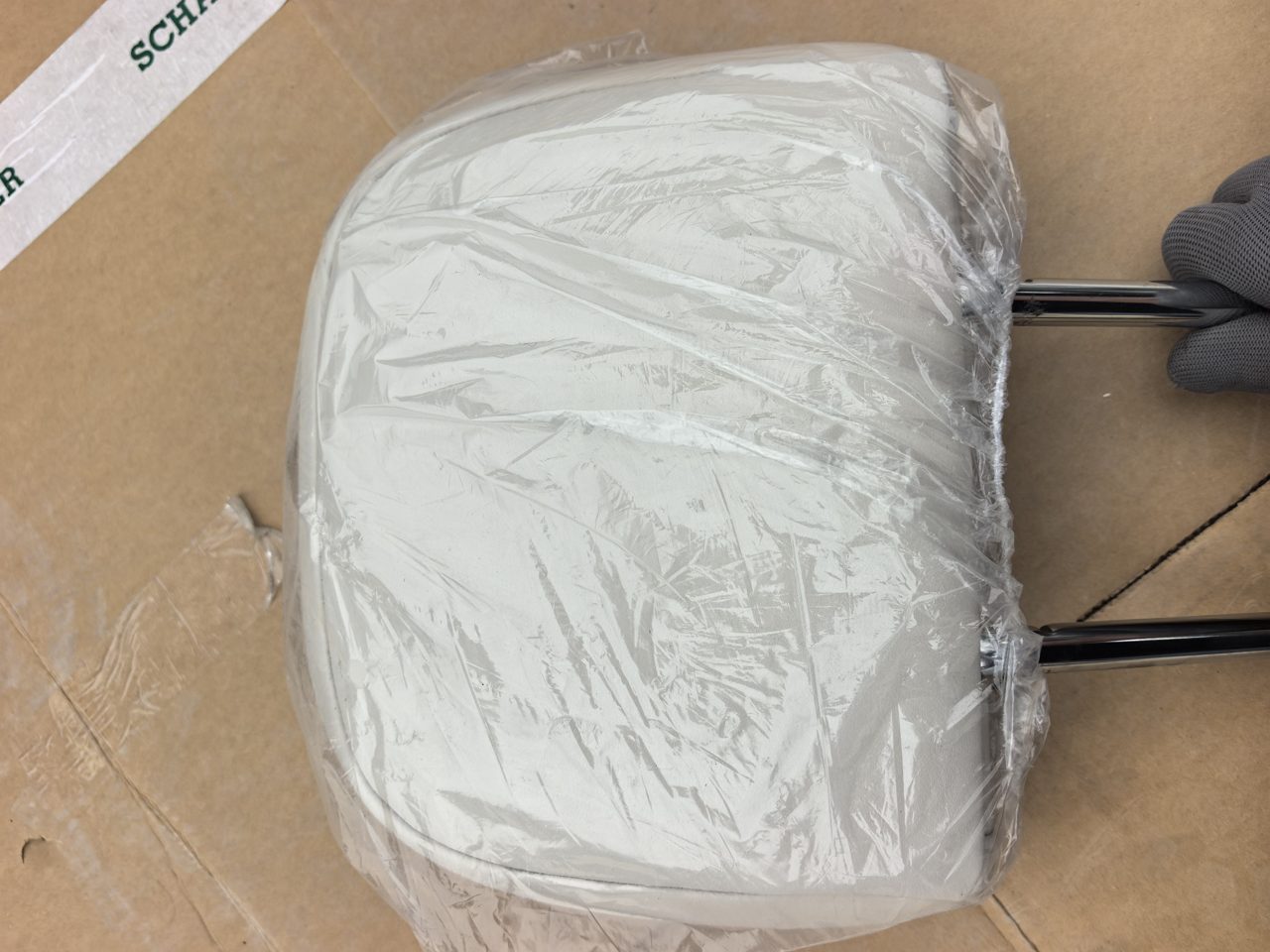 Li Auto Vehicle Rear Row Headrest, Brand New OEM Unopened, White + Brown Each One Pcs, with Protective Film