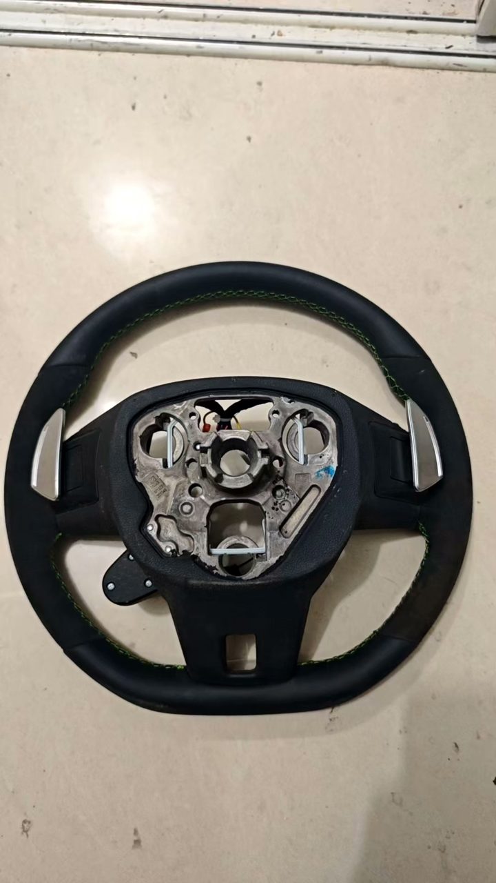 MG Steering Wheel with Shift Paddle Plate Red Color Push Start Button Suitable for Modification Carbon Fiber