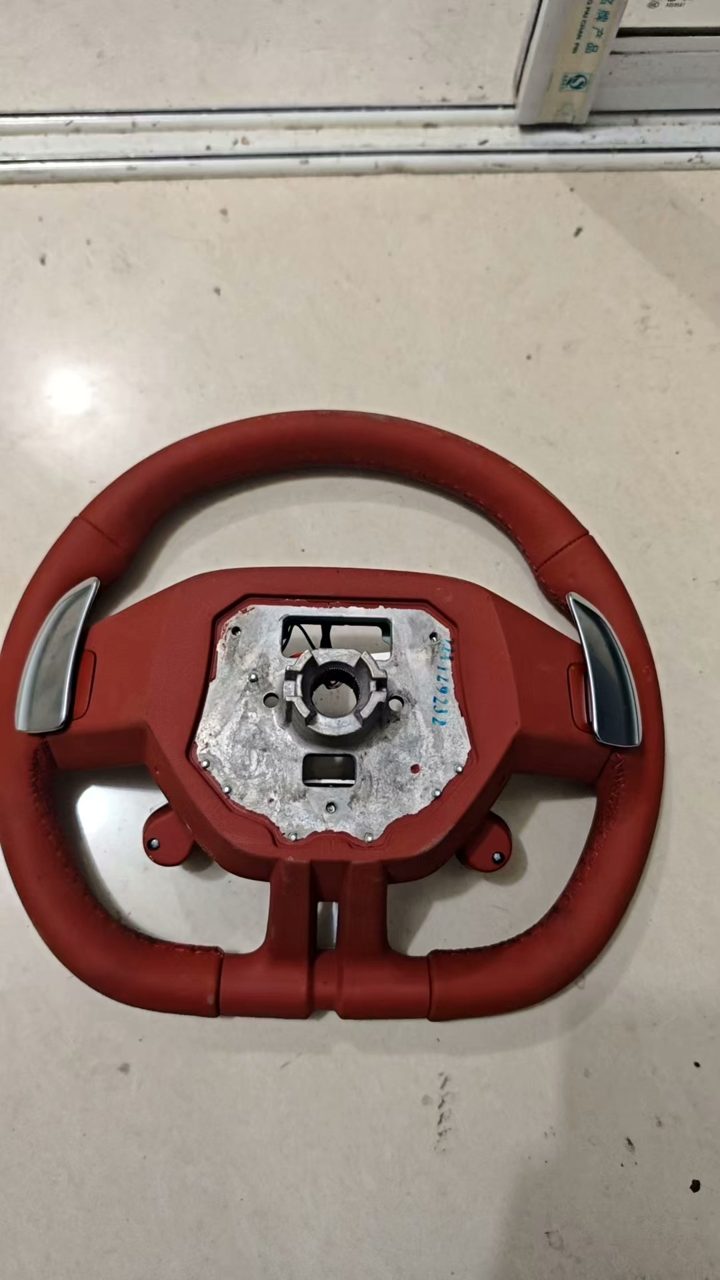 MG Steering Wheel with Shift Paddle Plate Red Color Push Start Button Suitable for Modification Carbon Fiber