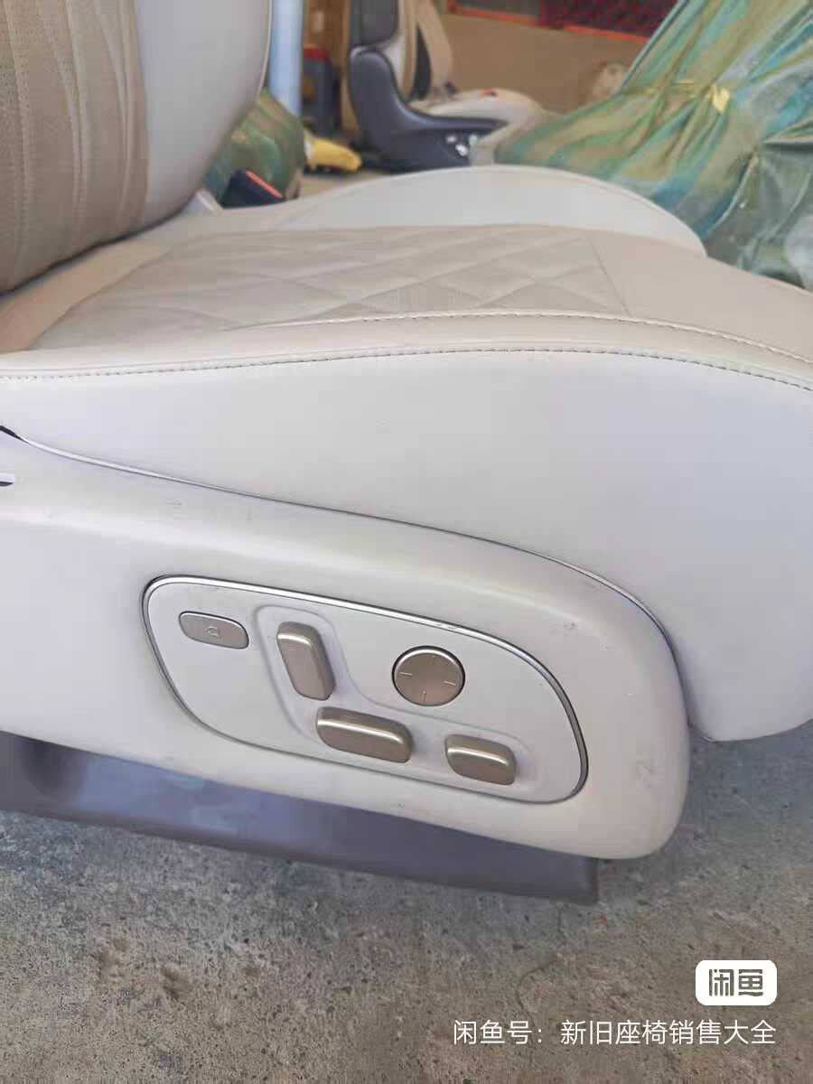 IM Motors LS9 Passenger Seat, Beige Leather Surface, with Power Adjustment + Lumbar Support Plus Long Leg Rest